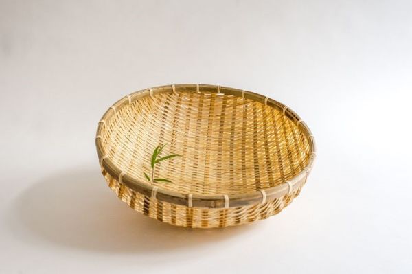 Bambuskorb, Küchensieb aus Bambus, Reiskorb, Brotgärkorb, 40 cm rund